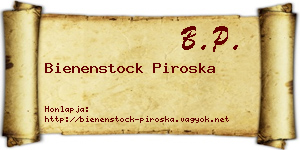 Bienenstock Piroska névjegykártya